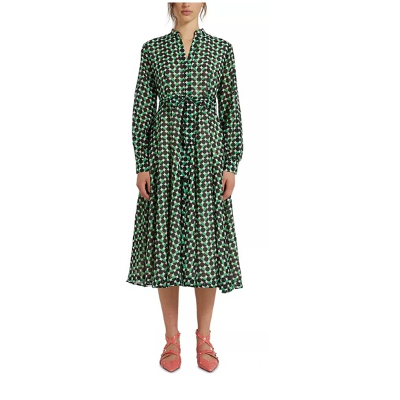 Marella Gabbia Printed Midi Dress Size 2 - Picture 1 of 9